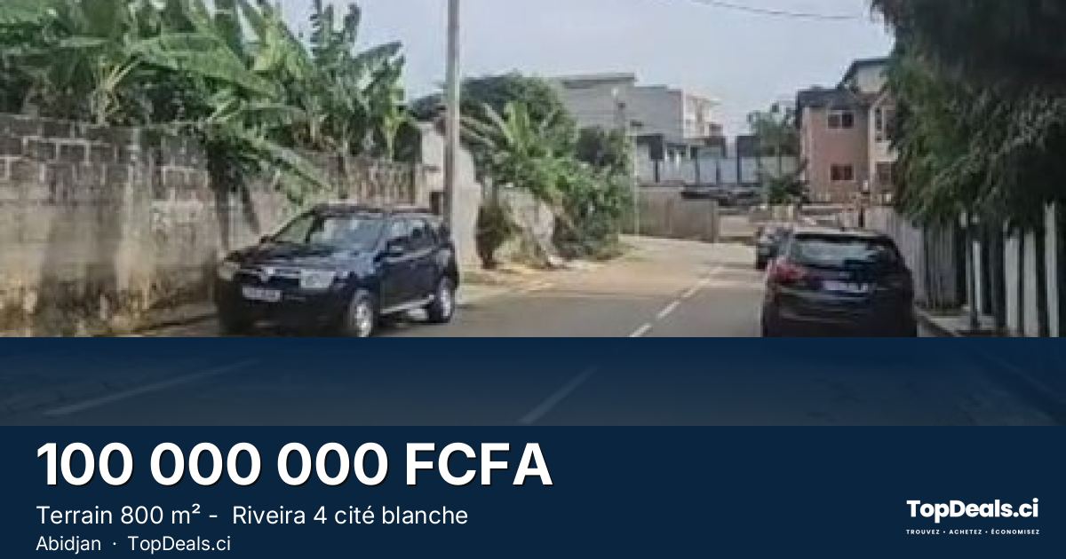 Aperçu du partage – Terrain 800 m² -  Riveira 4 cité blanche