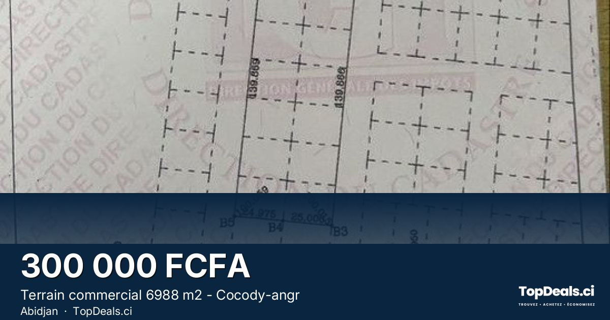 Aperçu du partage – Terrain commercial 6988 m2 - Cocody-angr