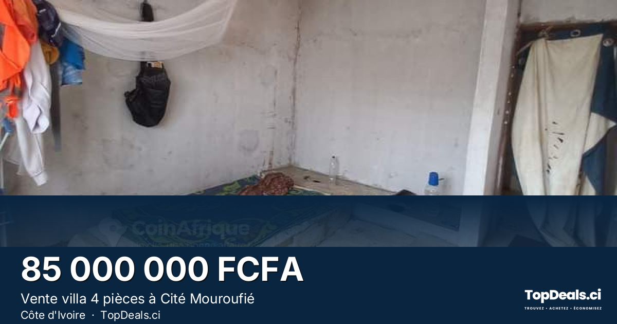 Aperçu du partage – Vente villa 4 pièces à Cité Mouroufié