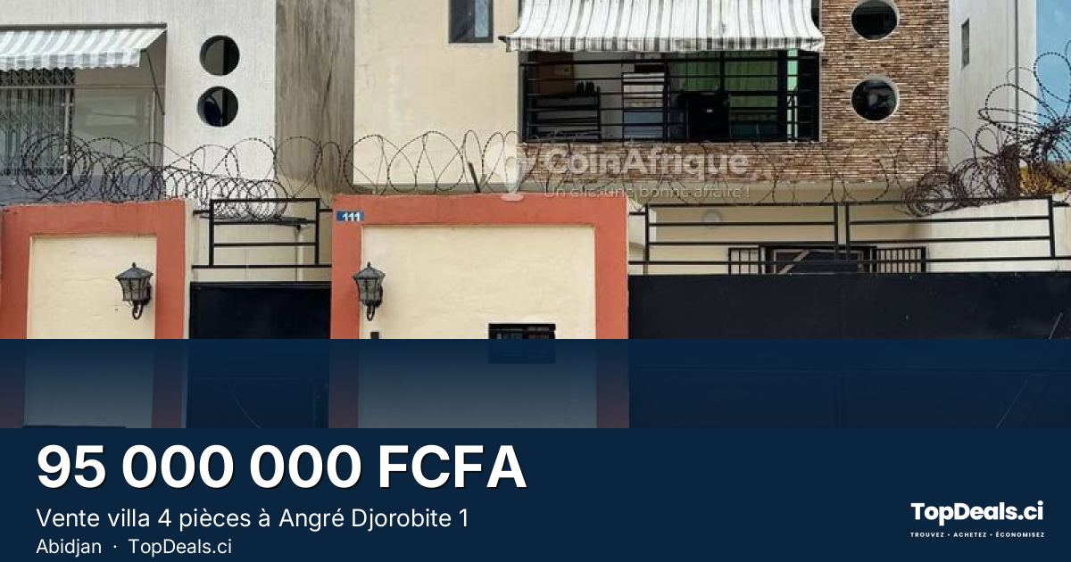 Aperçu du partage – Vente villa 4 pièces à Angré Djorobite 1