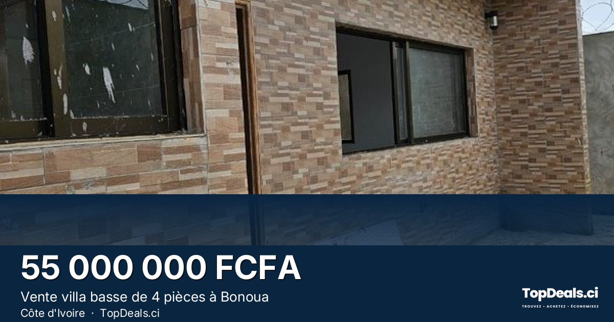 Aperçu du partage – Vente villa basse de 4 pièces à Bonoua