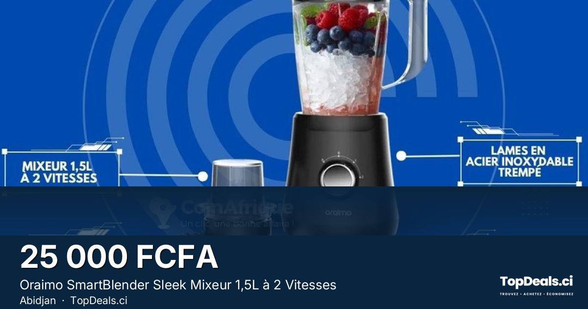 Aperçu du partage – Oraimo SmartBlender Sleek Mixeur 1,5L à 2 Vitesses