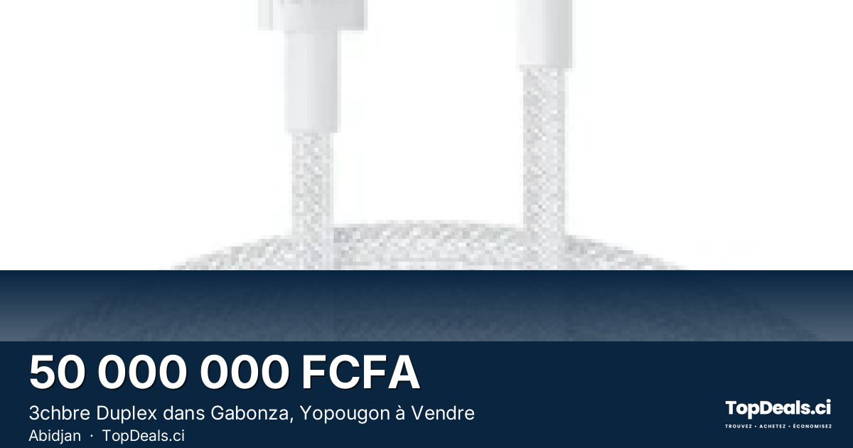Aperçu du partage – 3chbre Duplex dans Gabonza, Yopougon à Vendre