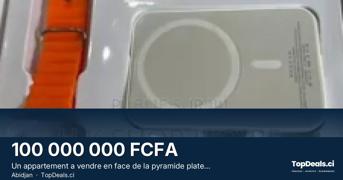 Aperçu du partage – Un appartement a vendre en face de la pyramide plateau