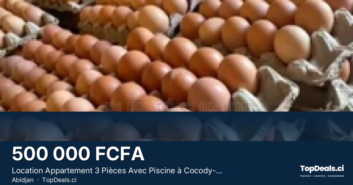 Aperçu du partage – Location Appartement 3 Pièces Avec Piscine à Cocody-canébière