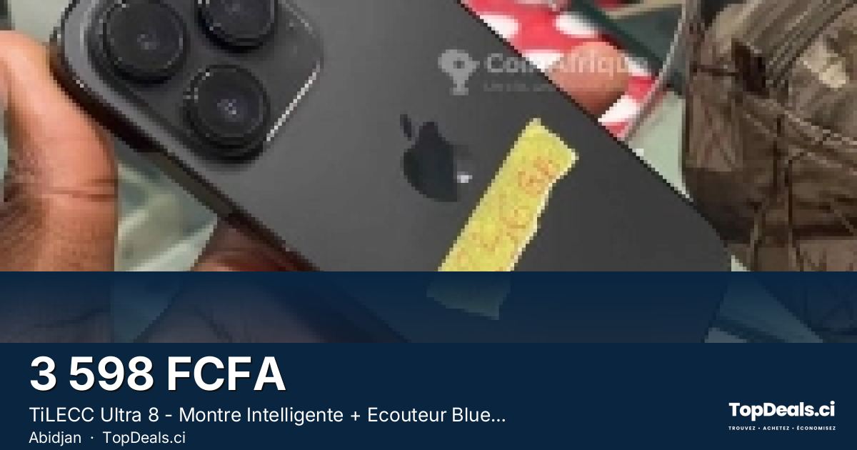 Aperçu du partage – TiLECC Ultra 8 - Montre Intelligente + Ecouteur Bluetooth - Blanc / Noir