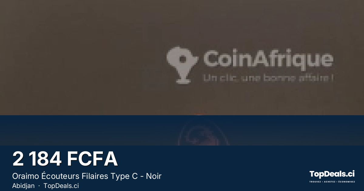 Aperçu du partage – Oraimo Écouteurs Filaires Type C - Noir