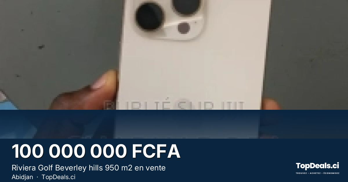 Aperçu du partage – Riviera Golf Beverley hills 950 m2 en vente