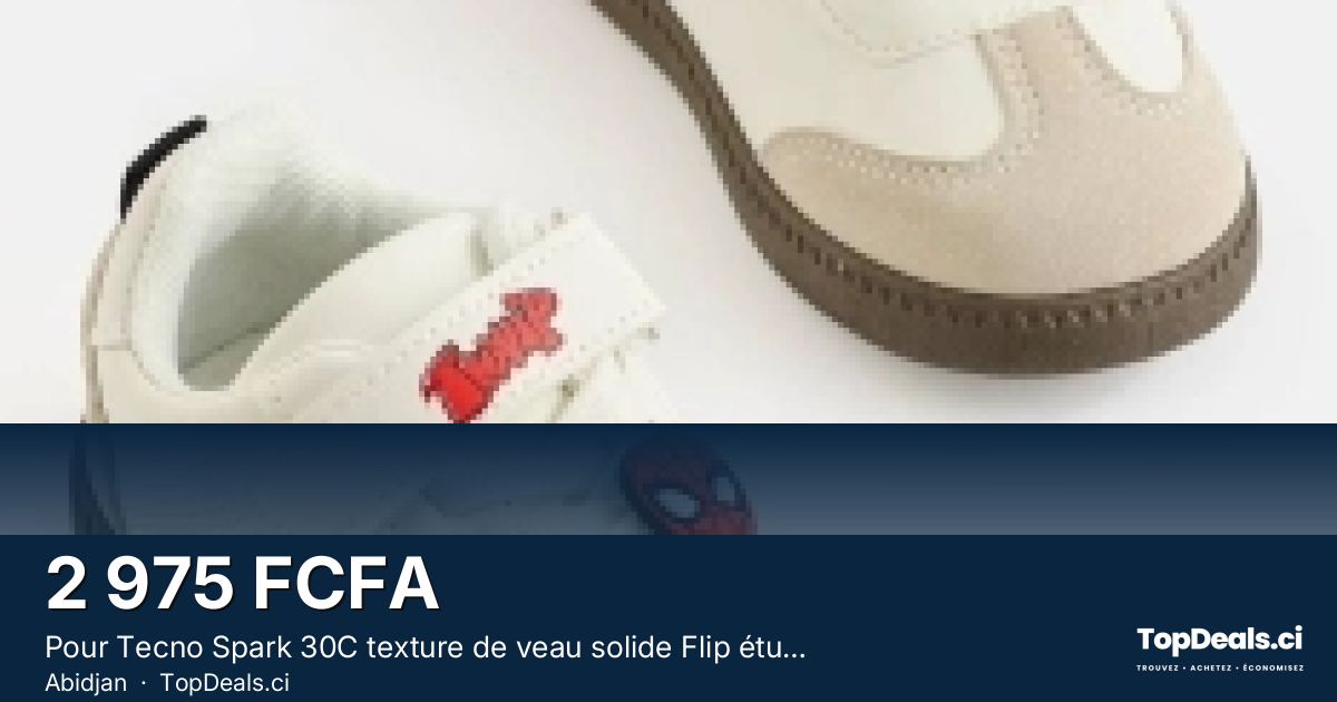 Aperçu du partage – Pour Tecno Spark 30C texture de veau solide Flip étui de téléphone en cuir
