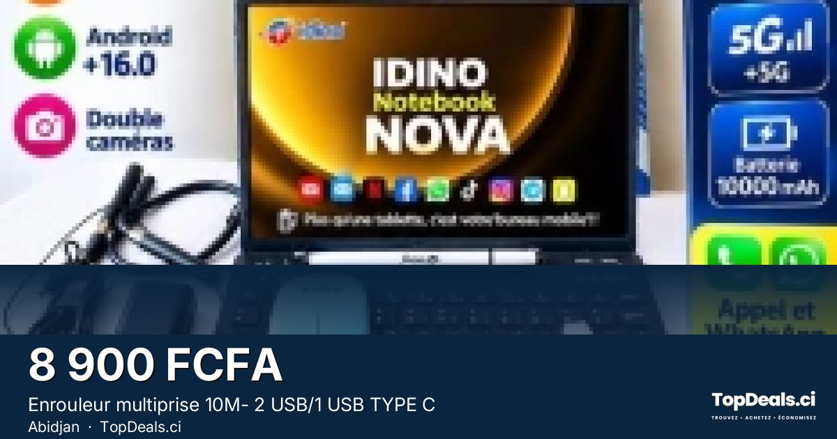 Aperçu du partage – Enrouleur multiprise 10M- 2 USB/1 USB TYPE C