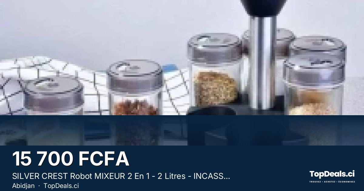 Aperçu du partage – SILVER CREST Robot MIXEUR 2 En 1 - 2 Litres - INCASSABLE -4500Watts