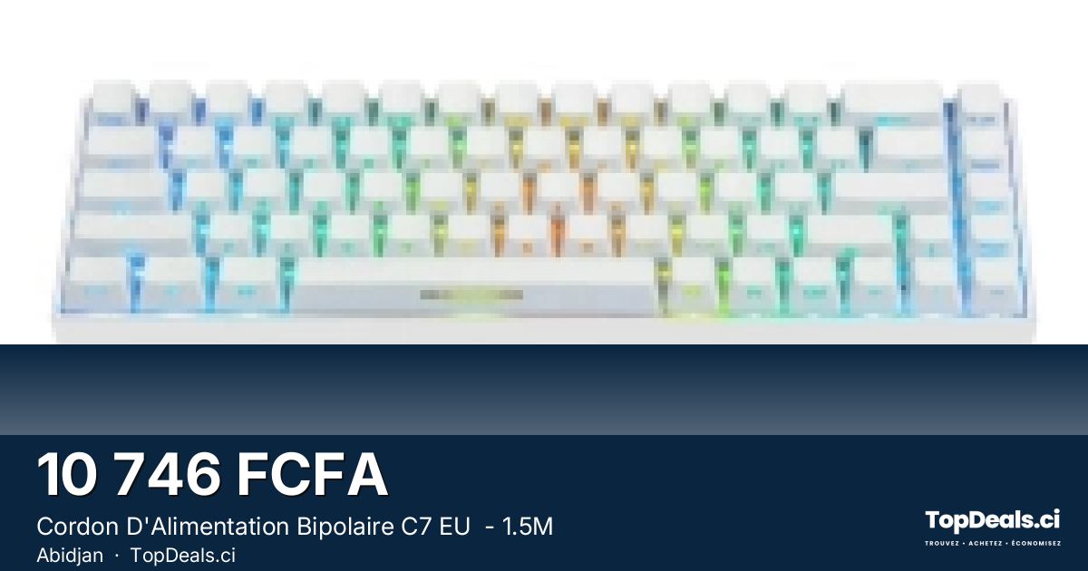 Aperçu du partage – Cordon D'Alimentation Bipolaire C7 EU  - 1.5M