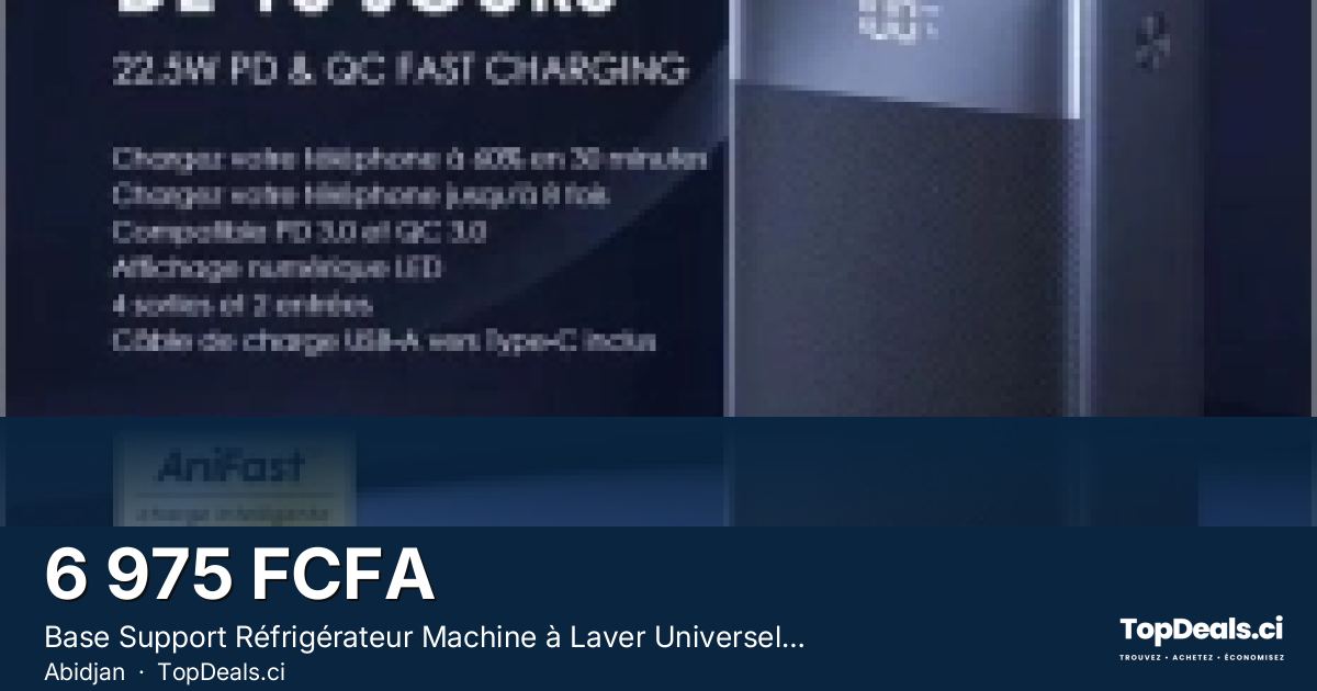 Aperçu du partage – Base Support Réfrigérateur Machine à Laver Universel - Argent/Noir