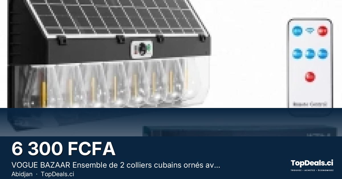 Aperçu du partage – VOGUE BAZAAR Ensemble de 2 colliers cubains ornés avec pendentif croix, chaîne de style...