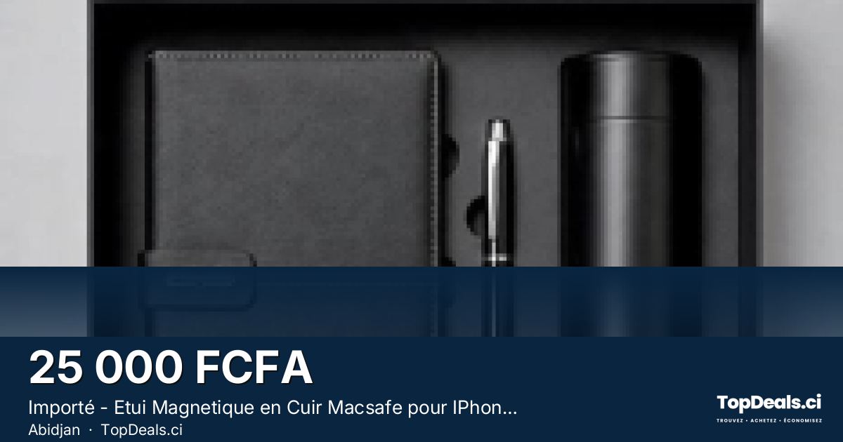 Aperçu du partage – Importé - Etui Magnetique en Cuir Macsafe pour IPhone 15/15ProMax-14/14Pro-13ProMax