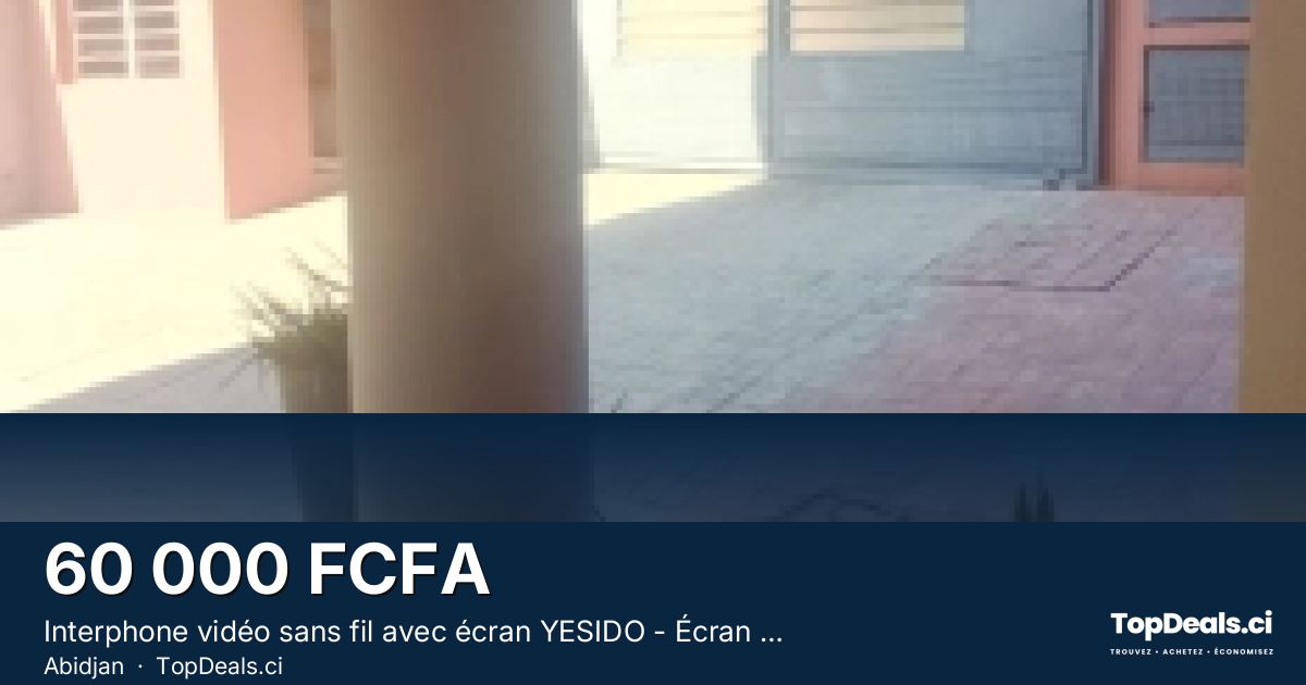 Aperçu du partage – Interphone vidéo sans fil avec écran YESIDO - Écran LCD 5" - Batterie : 4000 mAh - Communicatio