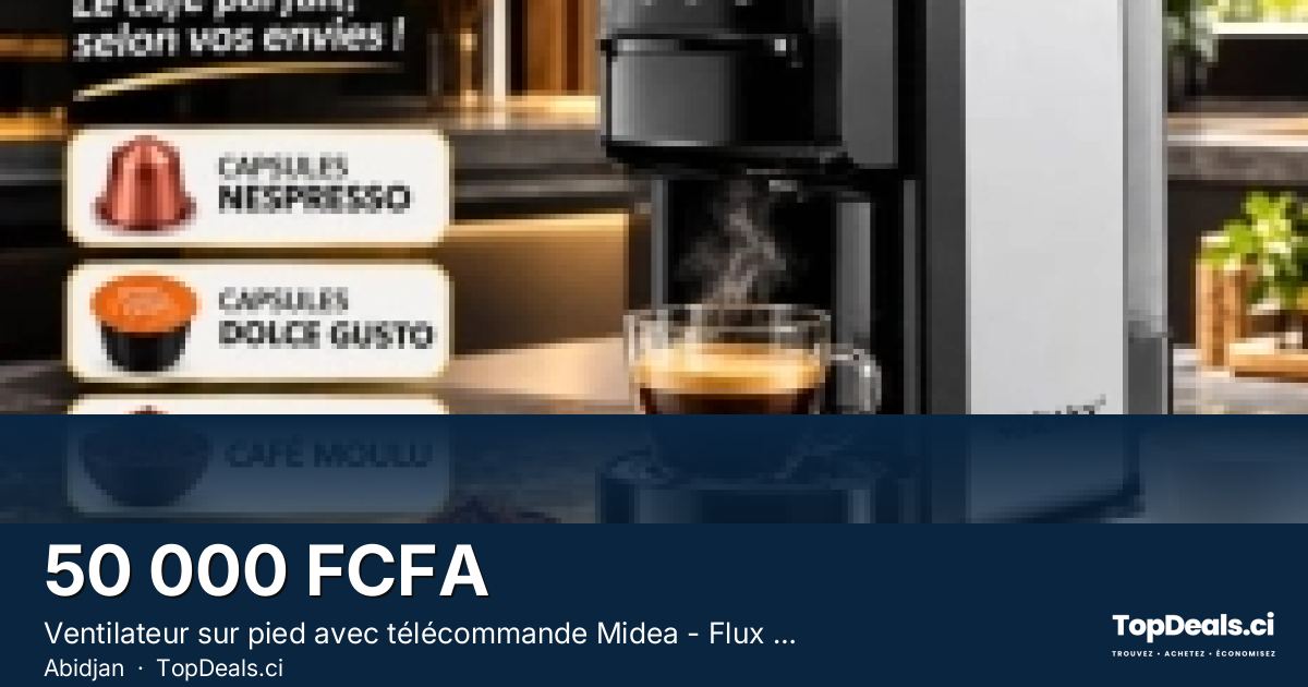 Aperçu du partage – Ventilateur sur pied avec télécommande Midea - Flux d’air grande vitesse - 32W - Moteur silenci