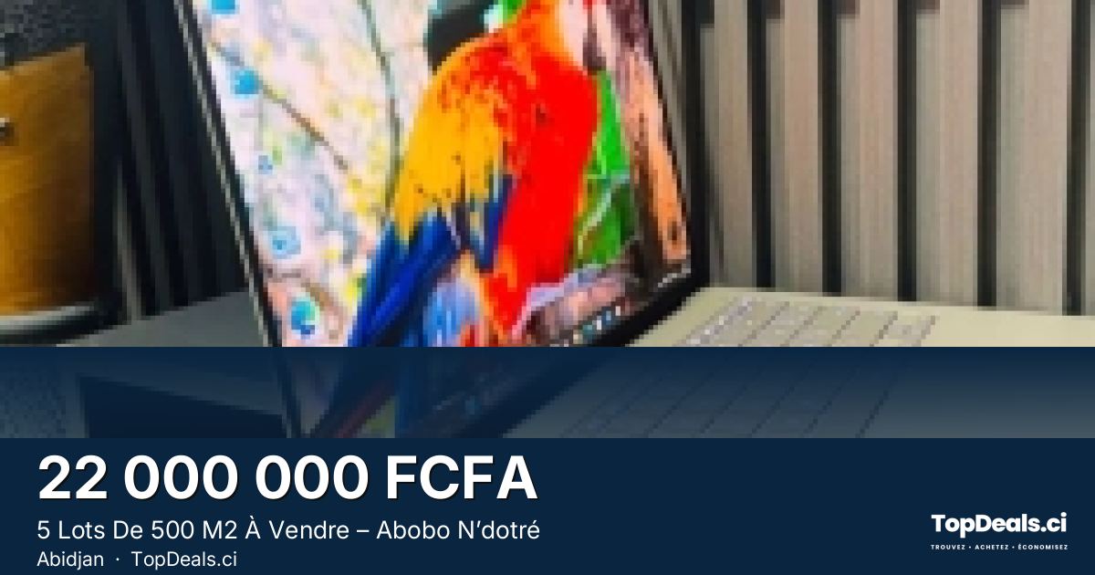 Aperçu du partage – 5 Lots De 500 M2 À Vendre – Abobo N’dotré