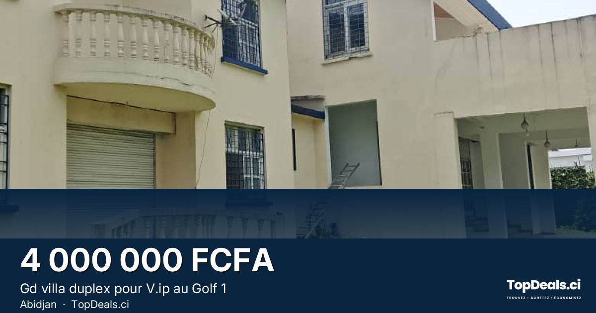 Aperçu du partage – Gd villa duplex pour V.ip au Golf 1