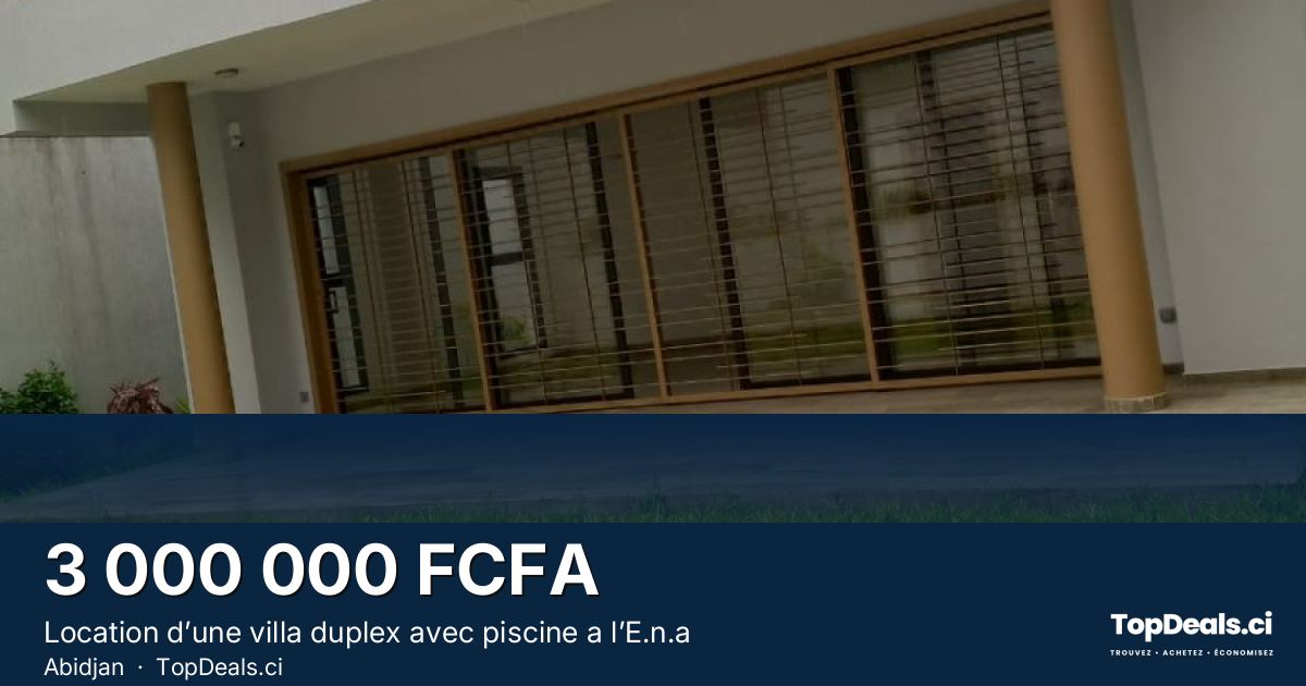 Aperçu du partage – Location d’une villa duplex avec piscine a l’E.n.a