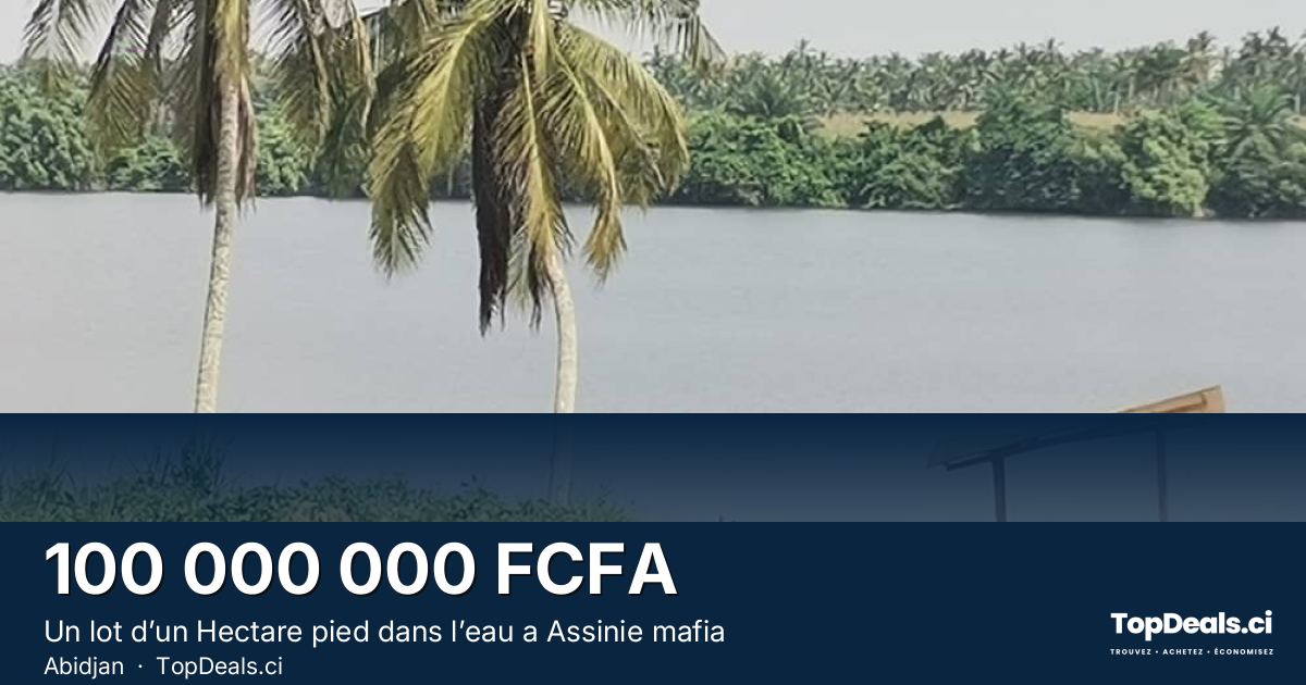 Aperçu du partage – Un lot d’un Hectare pied dans l’eau a Assinie mafia