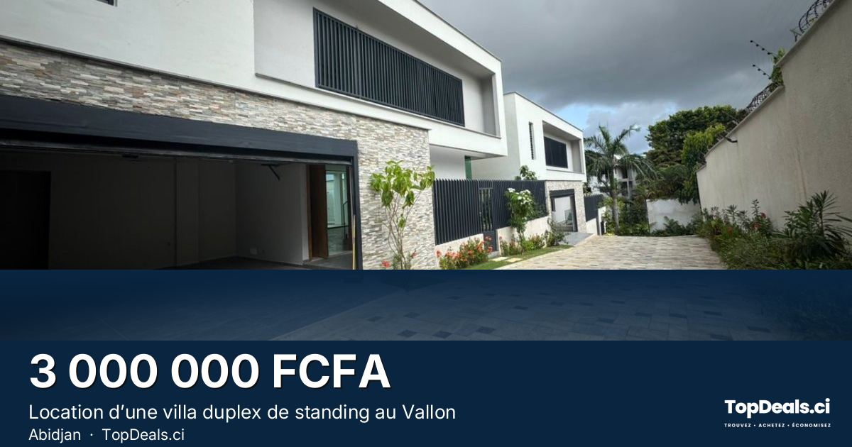 Aperçu du partage – Location d’une villa duplex de standing au Vallon