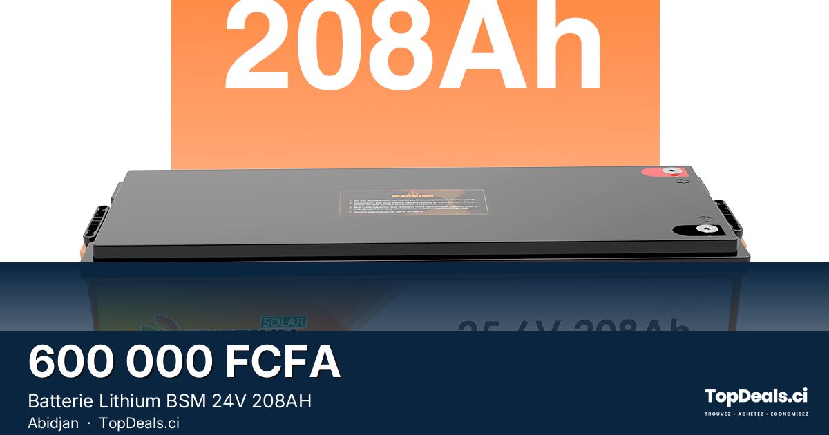 Aperçu du partage – Batterie Lithium BSM 24V 208AH
