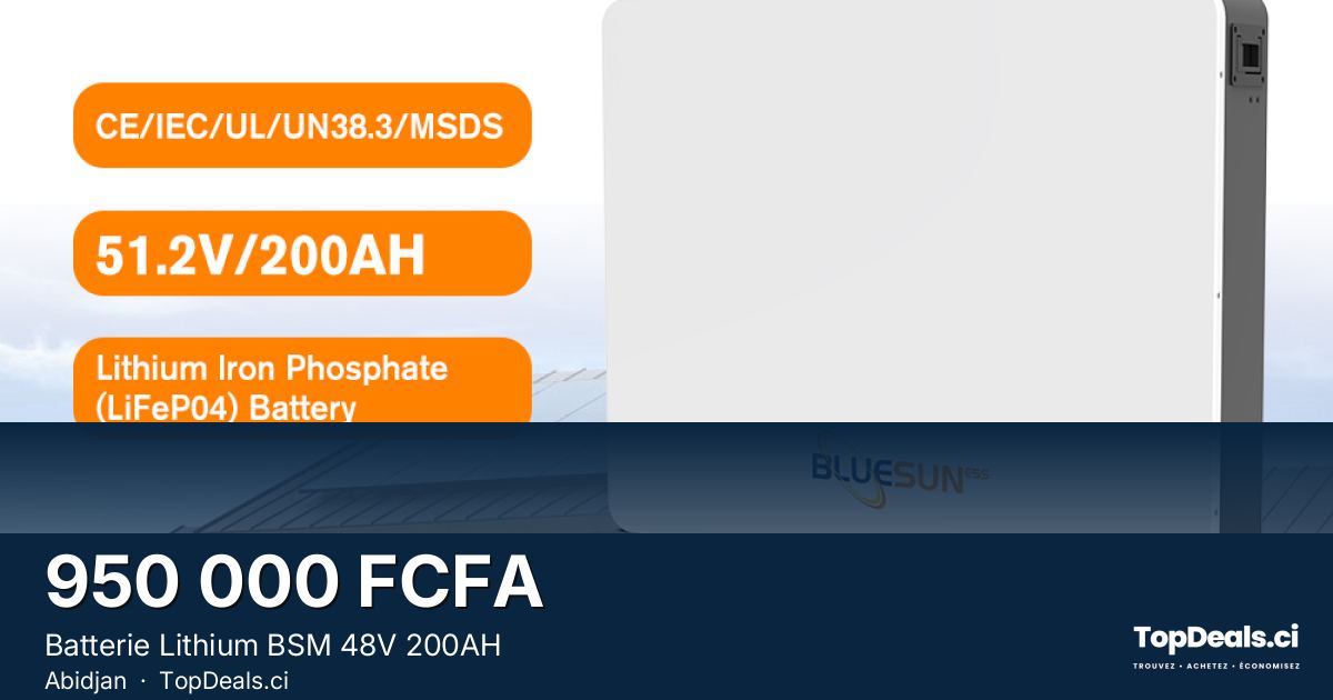 Aperçu du partage – Batterie Lithium BSM 48V 200AH