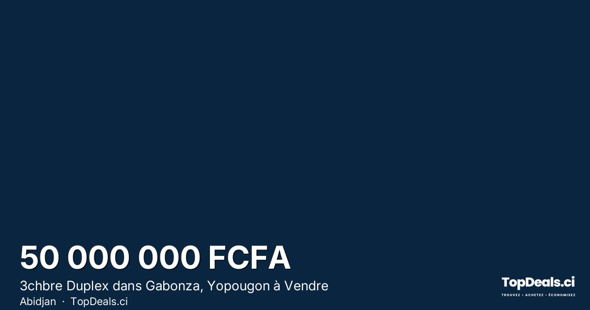 Aperçu du partage – 3chbre Duplex dans Gabonza, Yopougon à Vendre