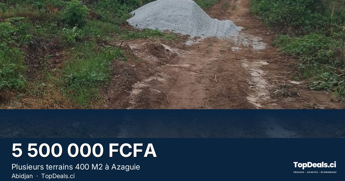 Aperçu du partage – Plusieurs terrains 400 M2 à Azaguie