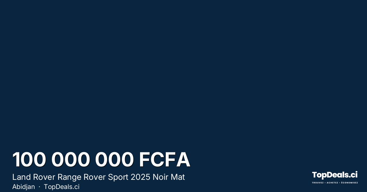 Aperçu du partage – Land Rover Range Rover Sport 2025 Noir Mat