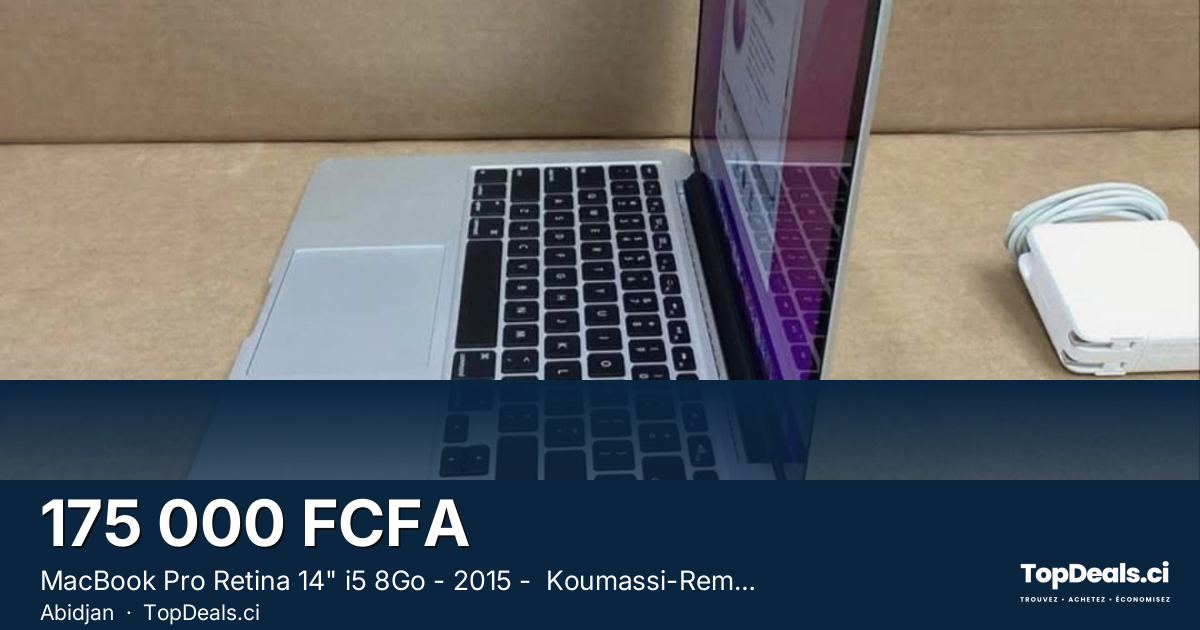 Aperçu du partage – MacBook Pro Retina 14" i5 8Go - 2015 -  Koumassi-Remblais