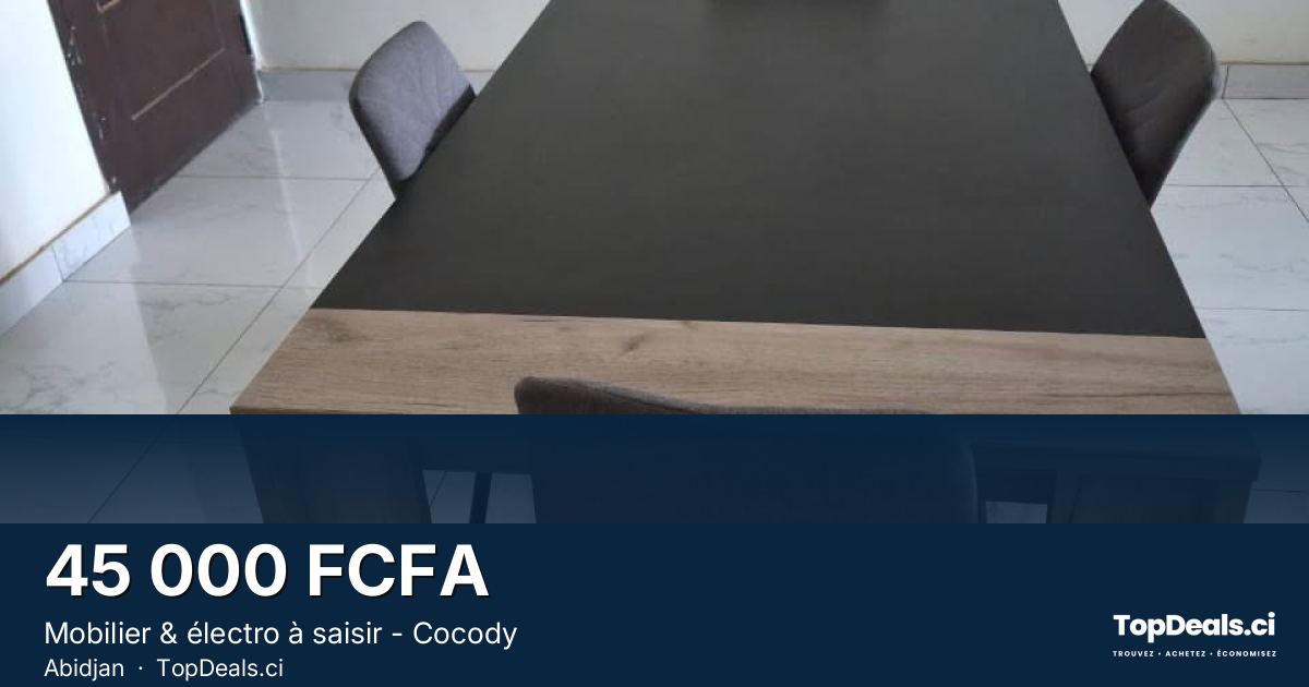 Aperçu du partage – Mobilier & électro à saisir - Cocody