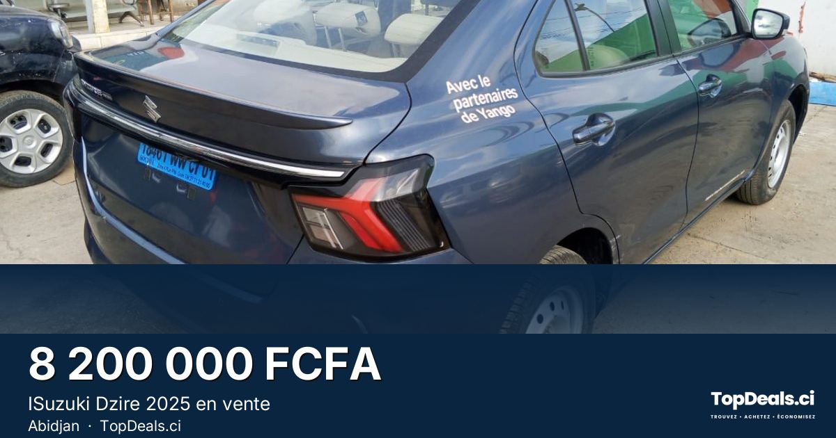 Aperçu du partage – ISuzuki Dzire 2025 en vente