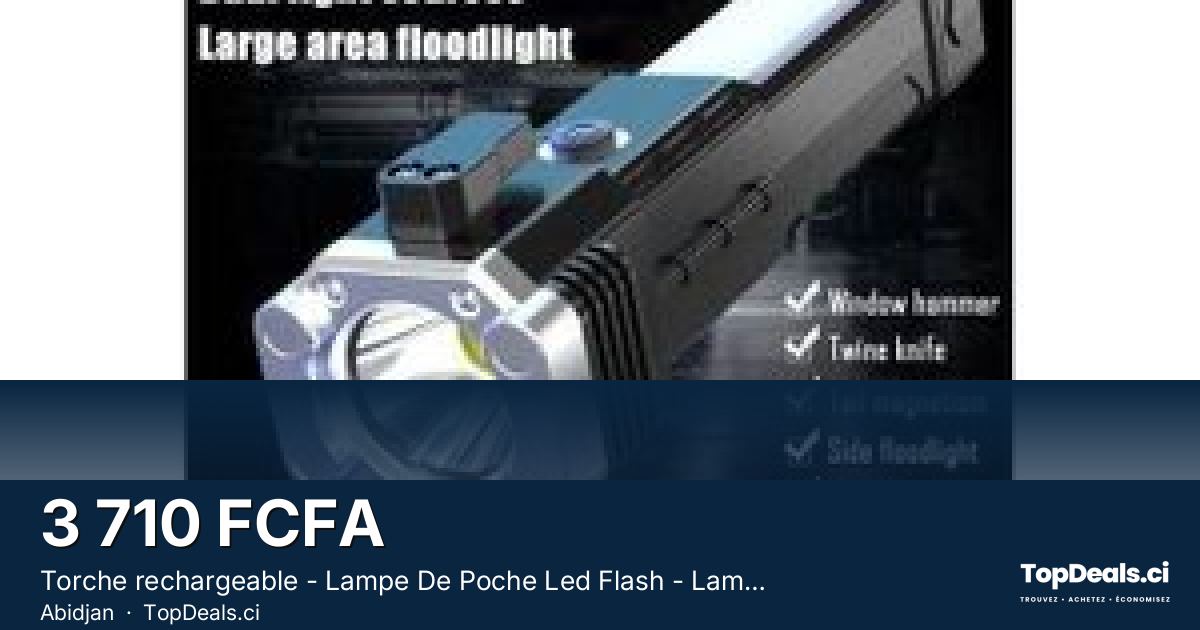 Aperçu du partage – Torche rechargeable - Lampe De Poche Led Flash - Lampe Torche LED Avec Lampe Travail COB - Lamp