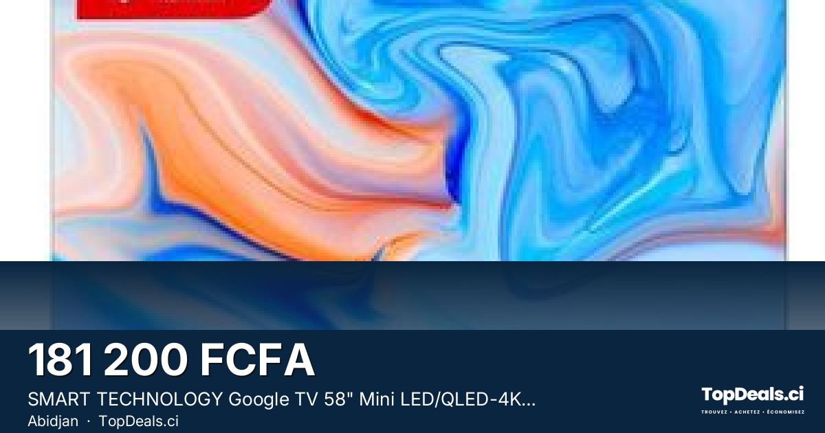 Aperçu du partage – SMART TECHNOLOGY Google TV 58" Mini LED/QLED-4K UHD- Support Mural Offert-STT-5880K - Andr