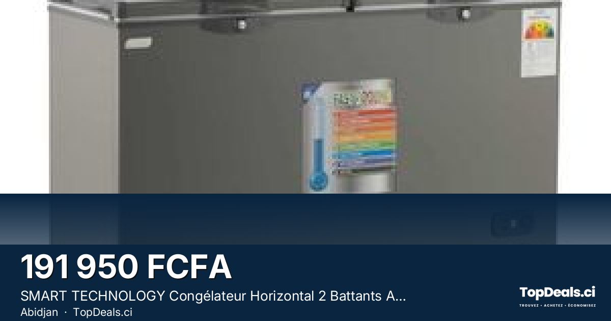 Aperçu du partage – SMART TECHNOLOGY Congélateur Horizontal 2 Battants Avec Pack de Froid (COOL PACK) - 370L - Modè