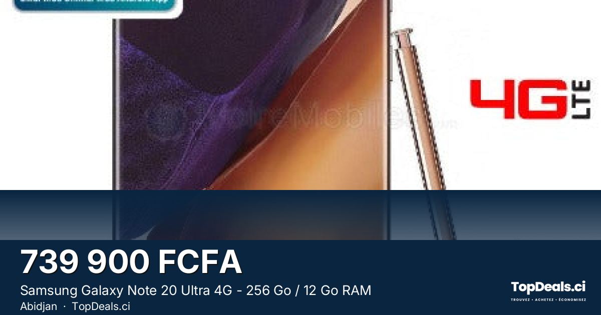 Aperçu du partage – Samsung Galaxy Note 20 Ultra 4G - 256 Go / 12 Go RAM
