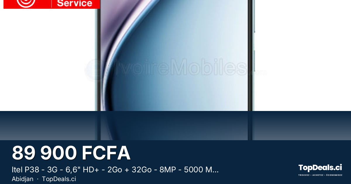 Aperçu du partage – Itel P38 - 3G - 6,6" HD+ - 2Go + 32Go - 8MP - 5000 MAh