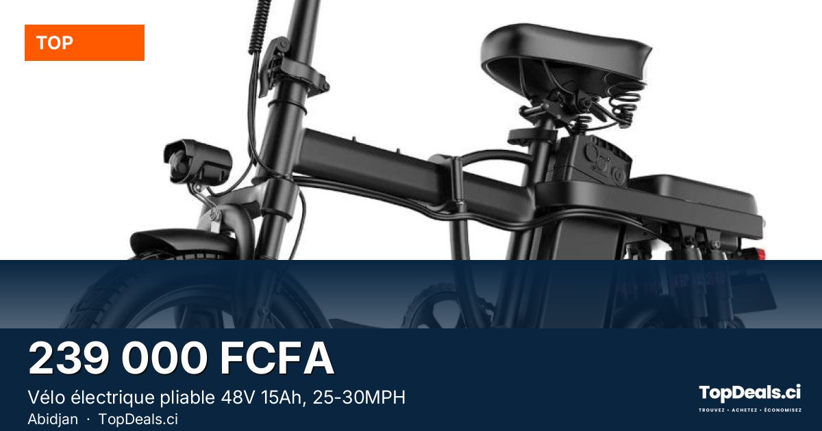 Aperçu du partage – Vélo électrique pliable 48V 15Ah, 25-30MPH