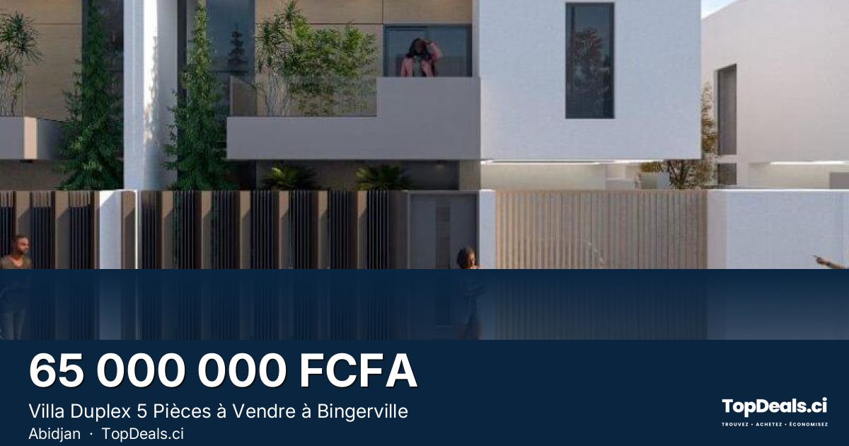 Aperçu du partage – Villa Duplex 5 Pièces à Vendre à Bingerville