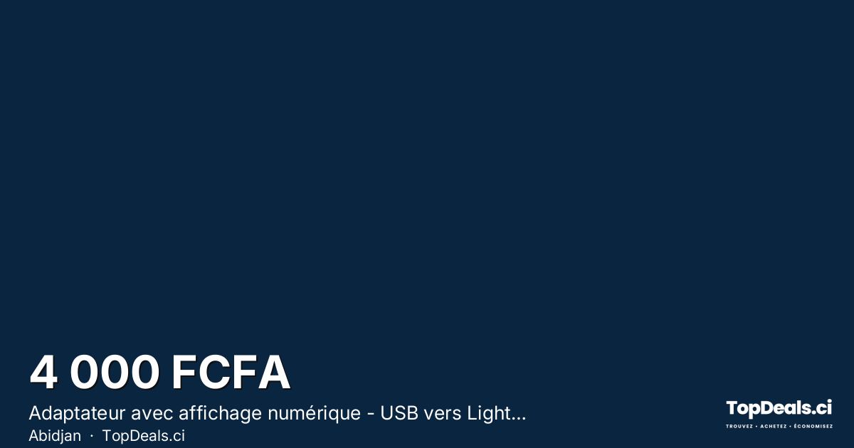 Aperçu du partage – Adaptateur avec affichage numérique - USB vers Lightning - Affichage en temps réel de la puissa