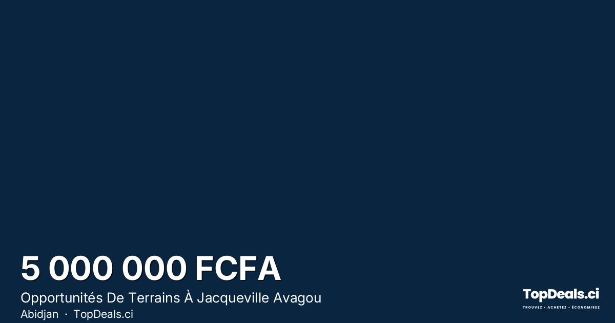 Aperçu du partage – Opportunités De Terrains À Jacqueville Avagou
