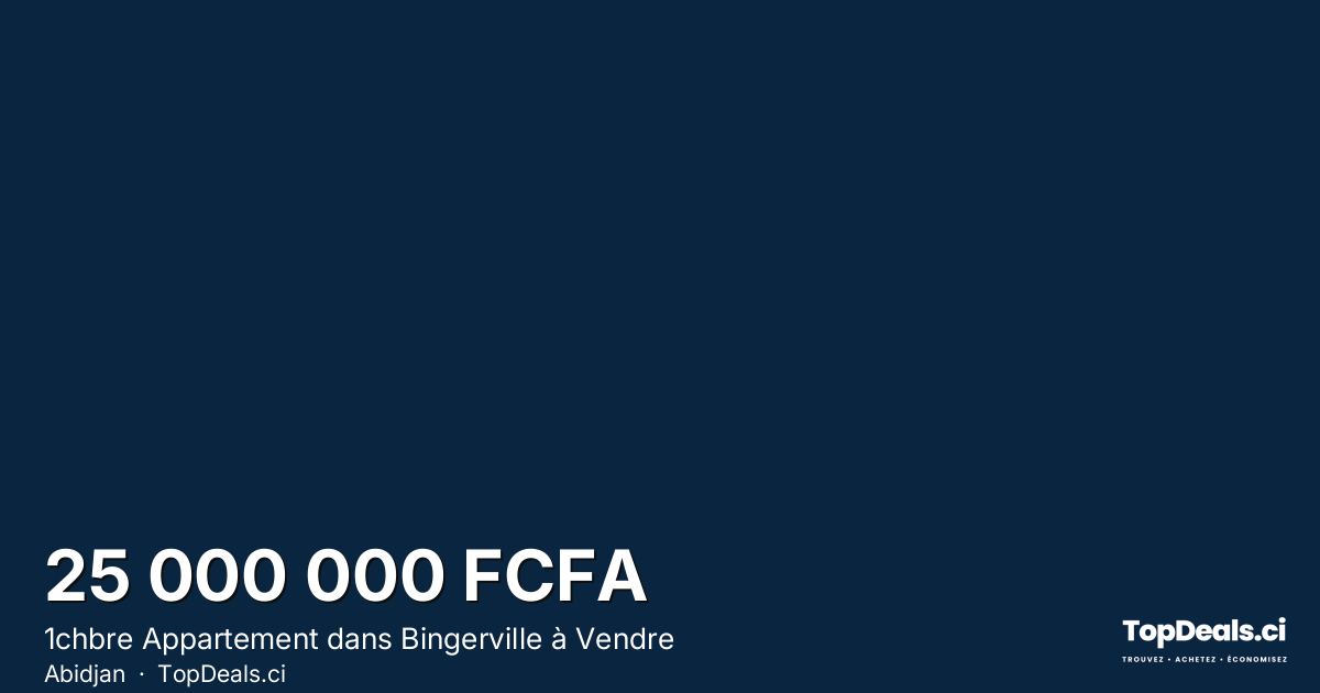 Aperçu du partage – 1chbre Appartement dans Bingerville à Vendre
