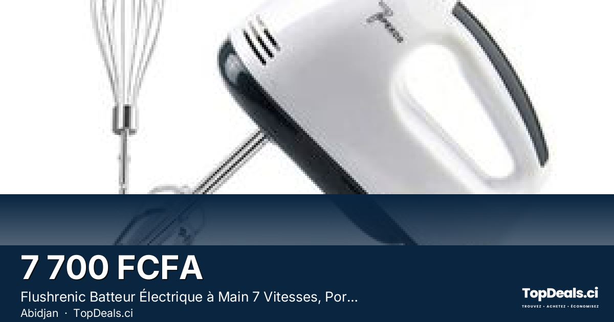 Aperçu du partage – Flushrenic Batteur Électrique à Main 7 Vitesses, Portable avec Accessoires en Acier Inoxydable,