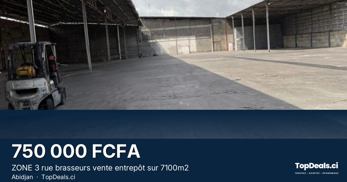 Aperçu du partage – ZONE 3 rue brasseurs vente entrepôt sur 7100m2
