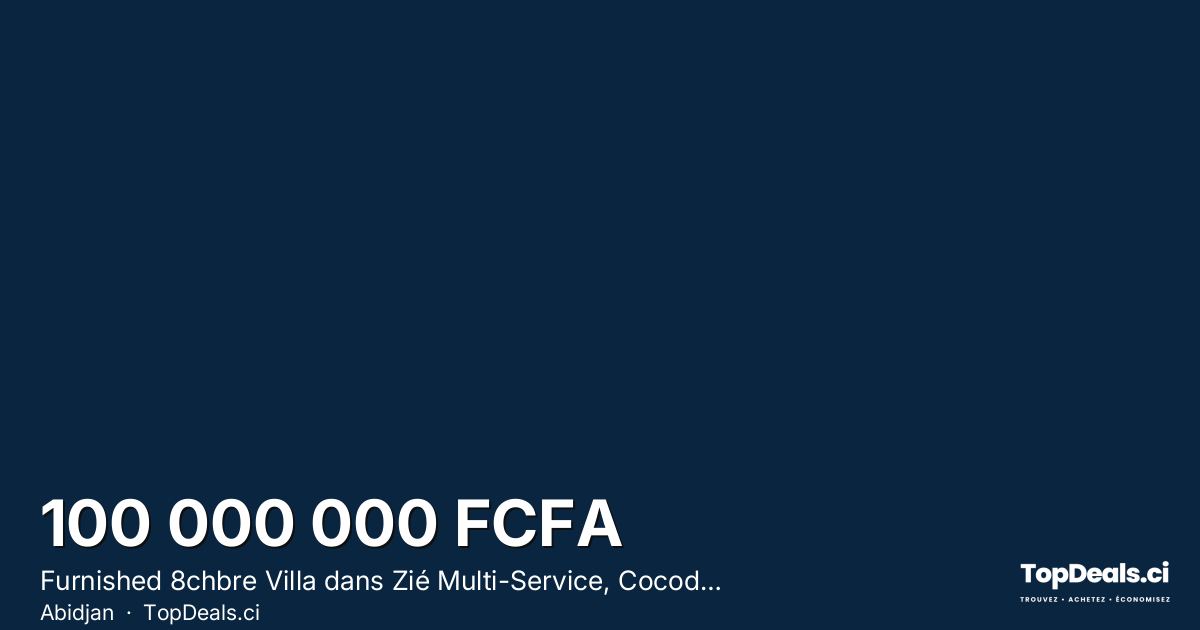 Aperçu du partage – Furnished 8chbre Villa dans Zié Multi-Service, Cocody à Vendre
