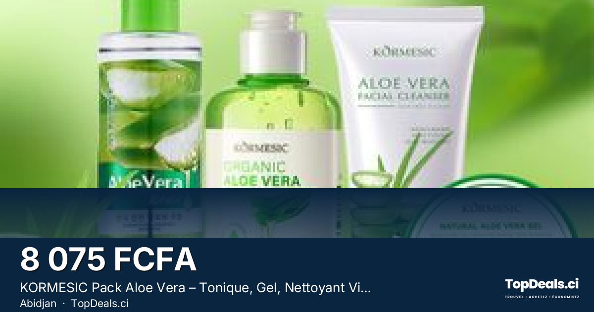 Aperçu du partage – KORMESIC Pack Aloe Vera – Tonique, Gel, Nettoyant Visage & Crème Hydratante