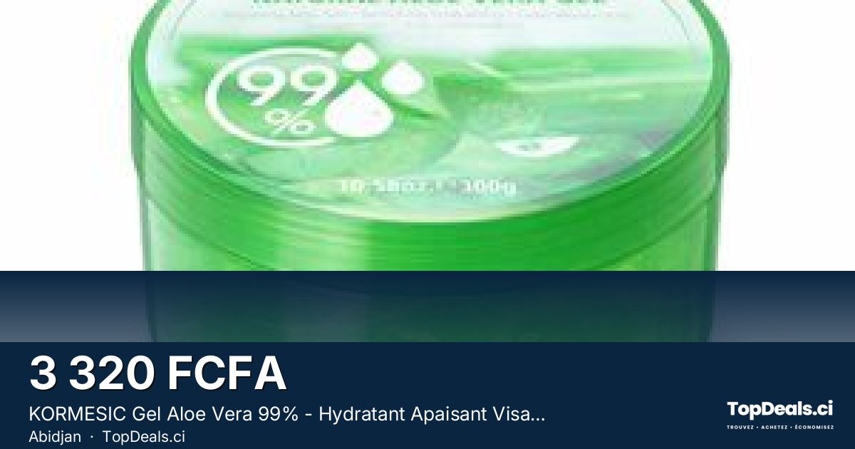 Aperçu du partage – KORMESIC Gel Aloe Vera 99% - Hydratant Apaisant Visage & Corps - 300g