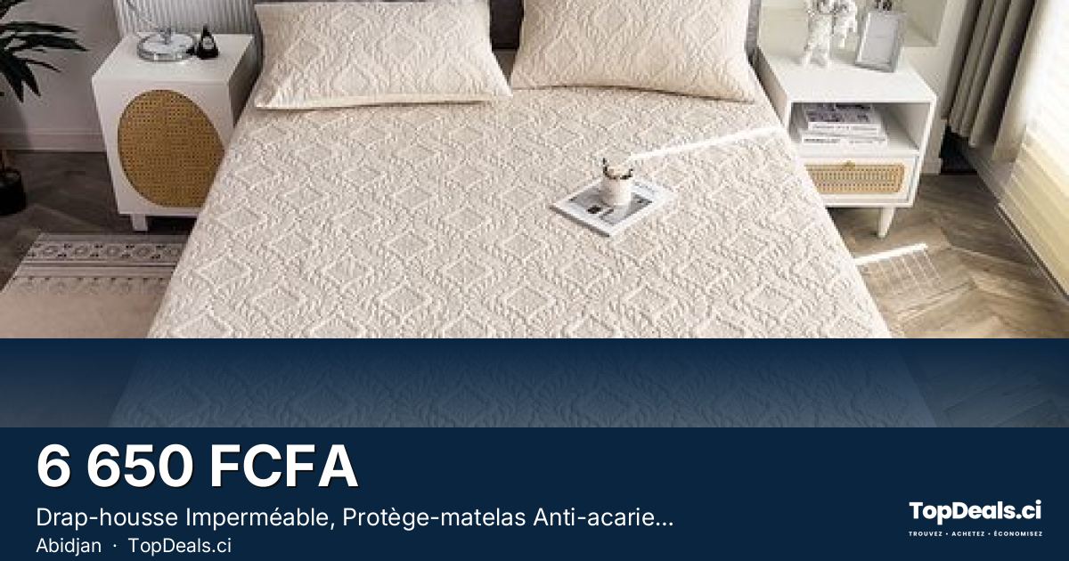 Aperçu du partage – Drap-housse Imperméable, Protège-matelas Anti-acariens, Housse De Matelas Douce Et Respira